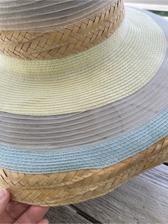 Francesco Bing Wide Brim Striped Straw Sun Hat main image 5